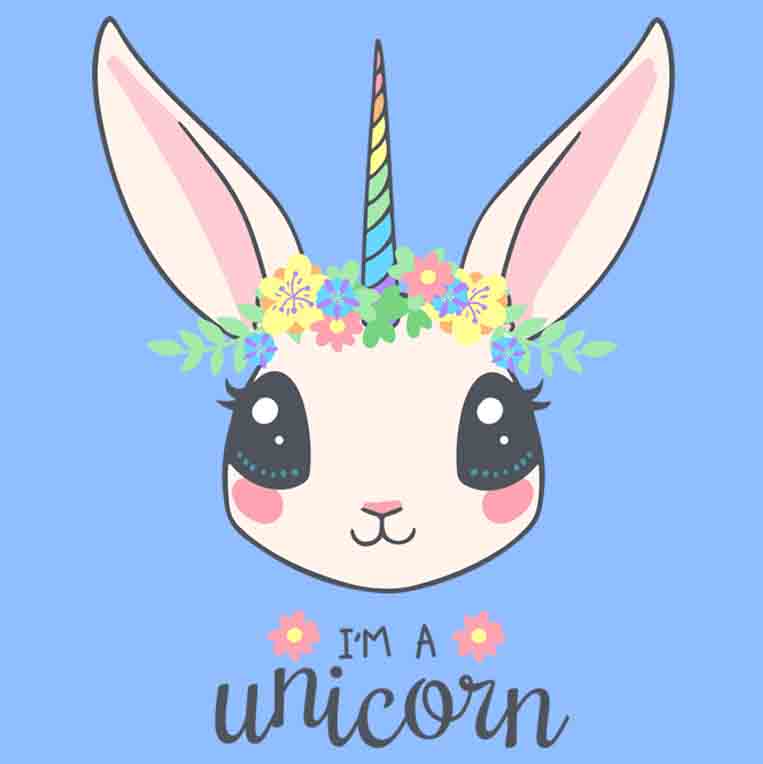 Unicorn Bunny Teeprint