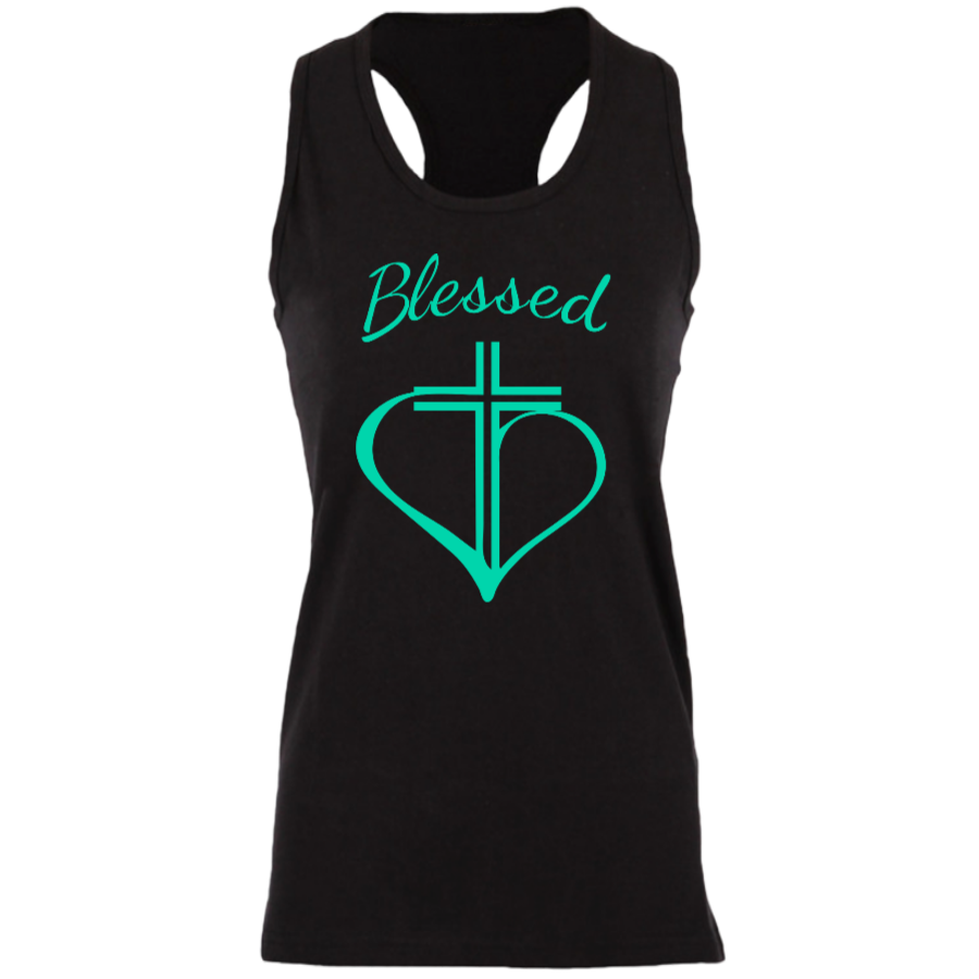 Women's Racerback Blessed Teal