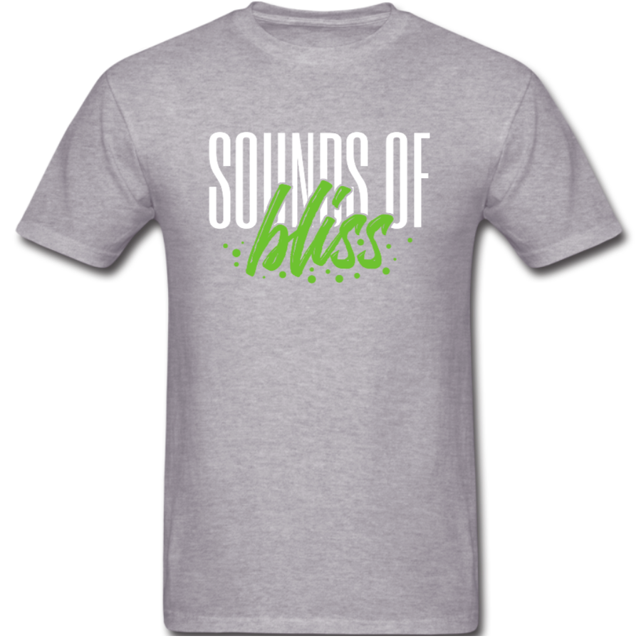 Sounds Of Bliss – White & Green Print T-shirt