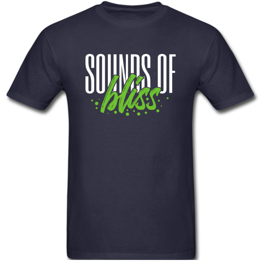 Sounds Of Bliss – White & Green Print T-shirt