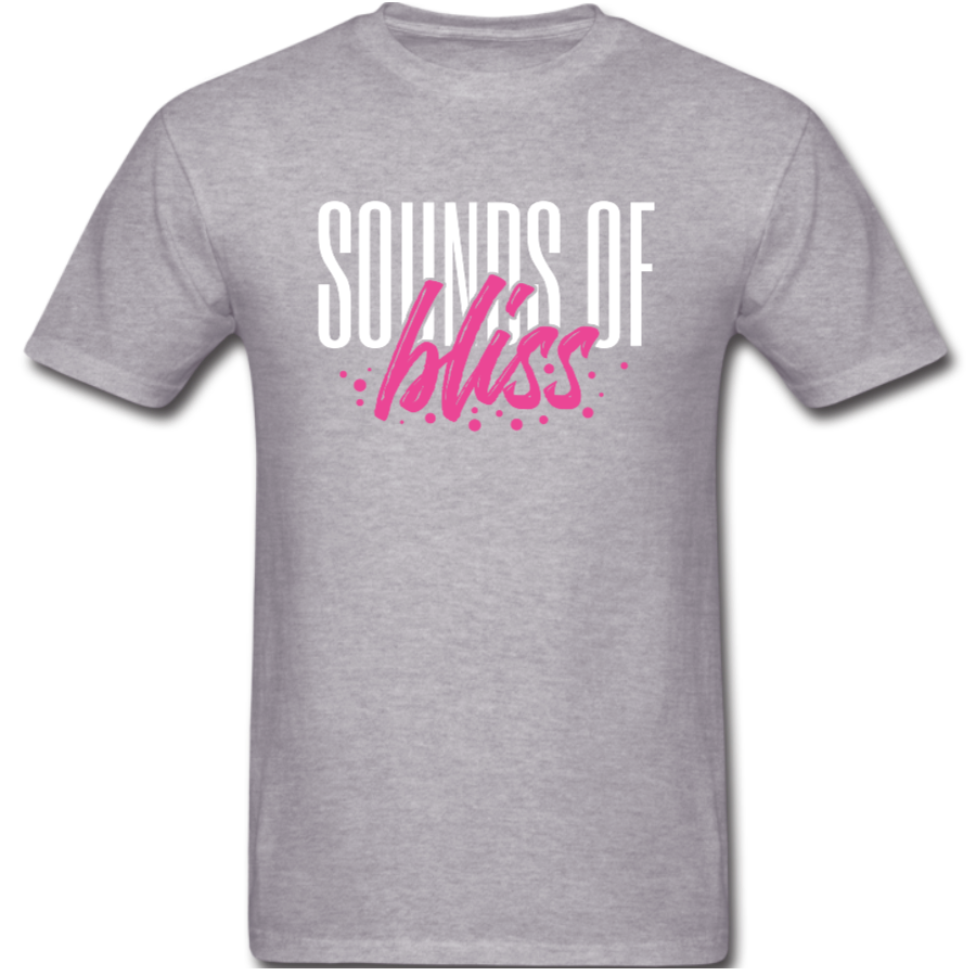 Sounds Of Bliss – White & Pink Print T-shirt