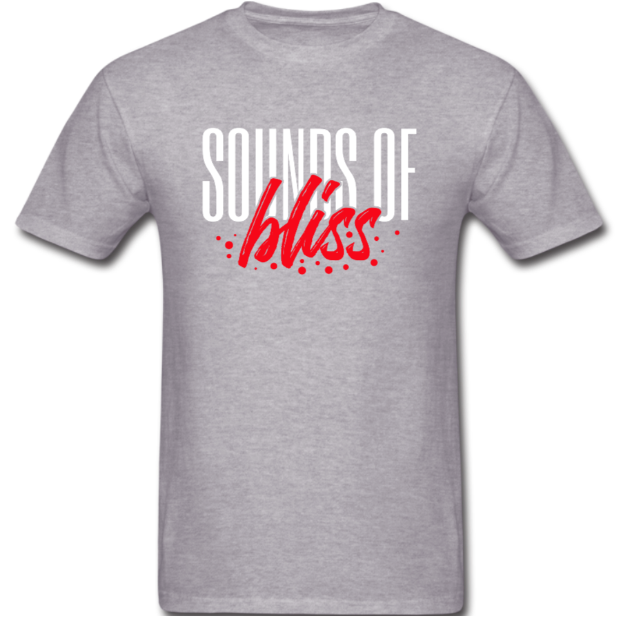 Sounds Of Bliss – White & Red Print T-shirt