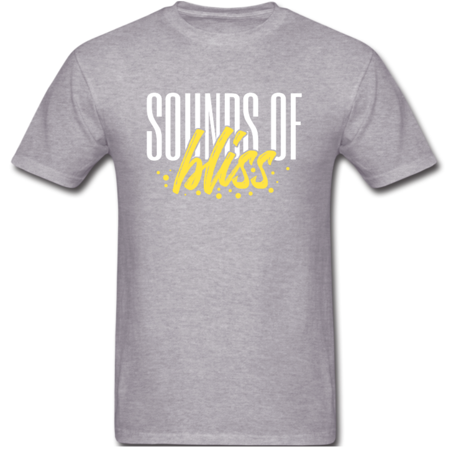 Sounds Of Bliss – White & Yellow Print T-shirt