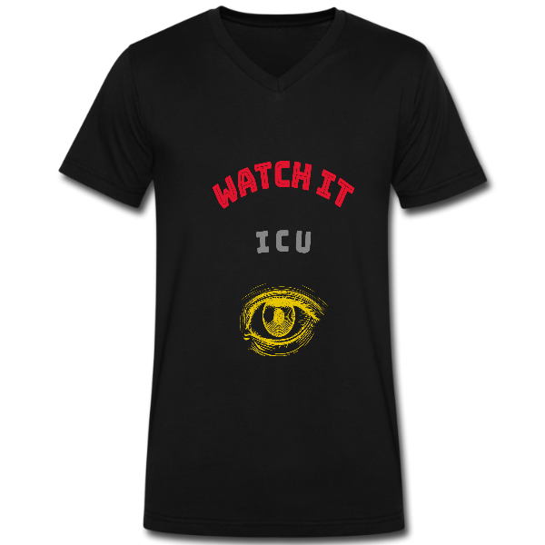 Alizteasetees Mens V-Neck – Watch it ICU with my little eye.
