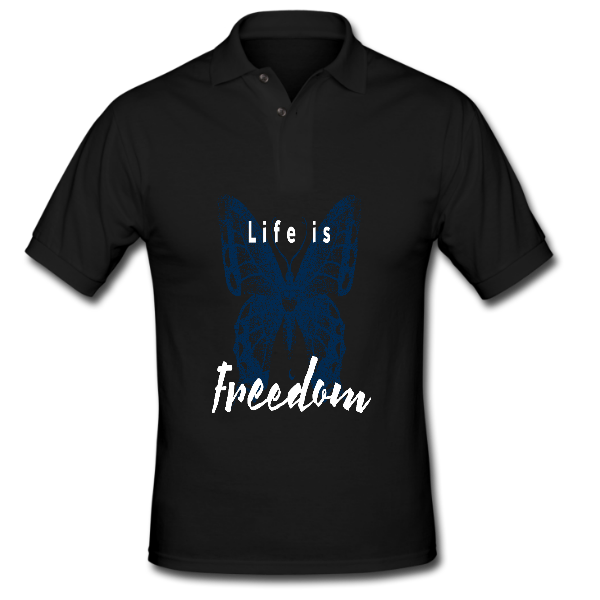 Alizteasetees Mens Golf – Life is freedom.