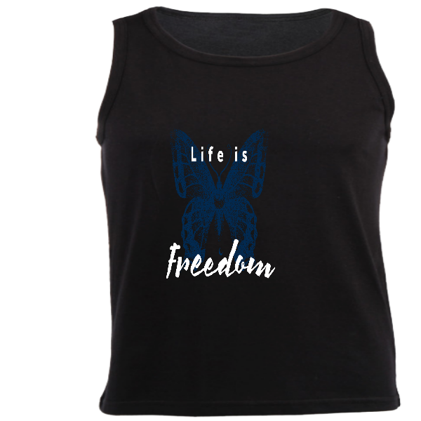 Alizteasetees Mens Vest – Life is freedom.