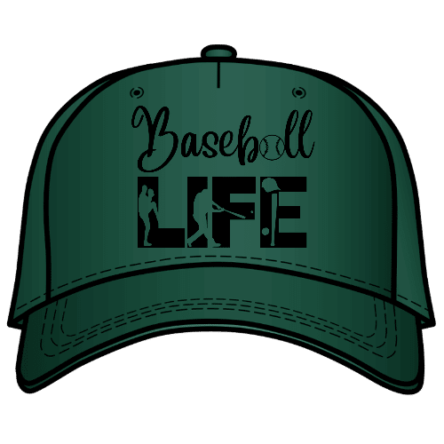 Baseball Life 5 panel curved peak cap