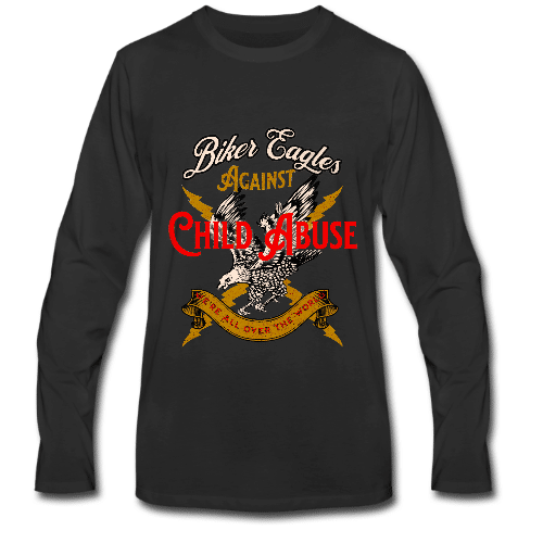 Biker Eagles Against Child Abuse long sleeve woman and men