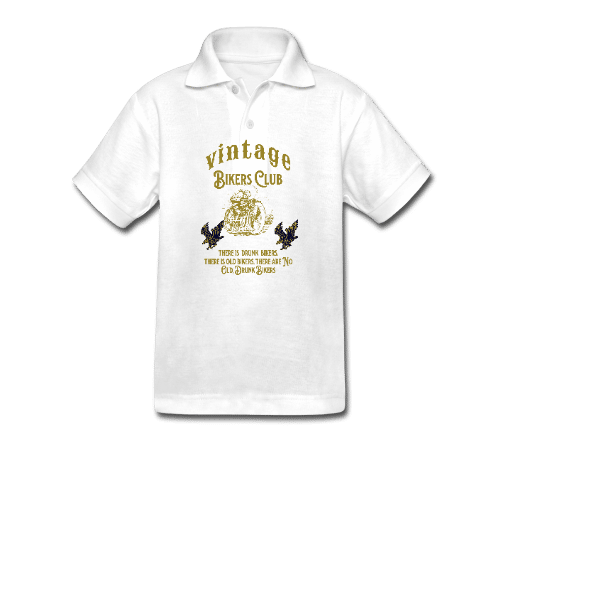 Vintage Bikers Club Kids Gol f T-Shirt
