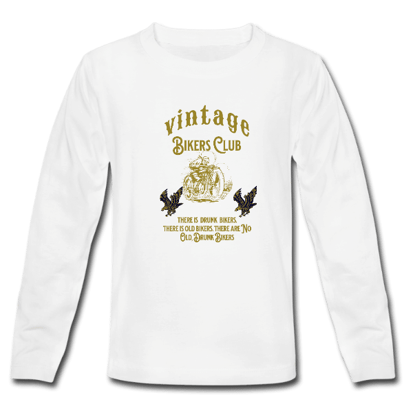 Vintage Bikers Club Kids Long sleeve Tee-Shirt