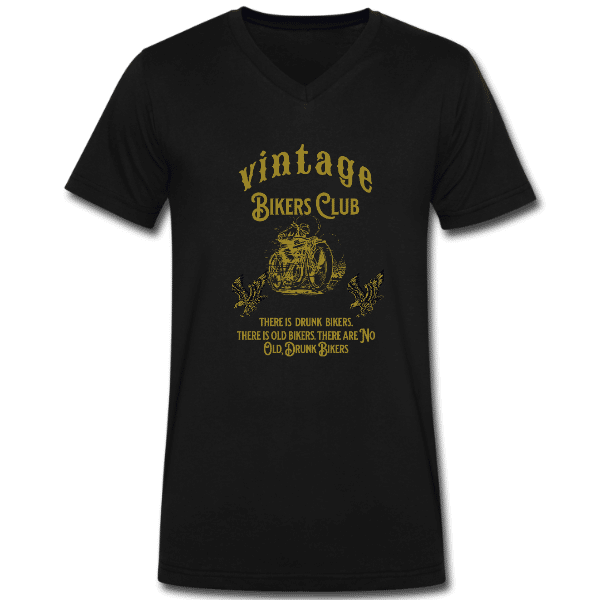 Vintage Bikers Club Men’s V- neck T-Shirt