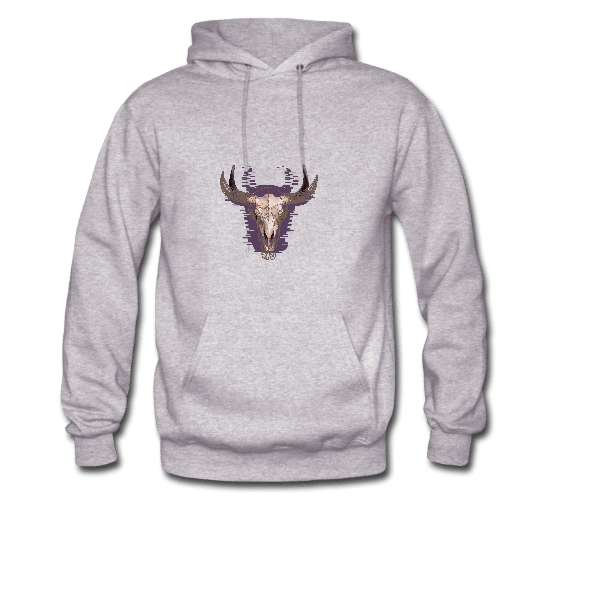Graphic cow skull graphic hoodie