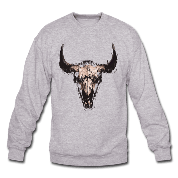 cow skull illustration sweater
