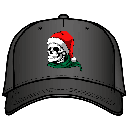 Skeleton Santa Hat