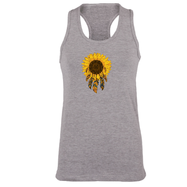 Sunflower Tribal Dreamcatcher Racerback Tee