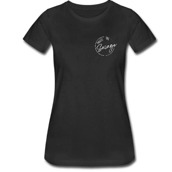 Committed Ladies tee – white print