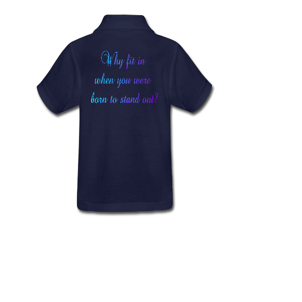 Why Fit In Unisex Kids Custom Graphics Golf Shirt