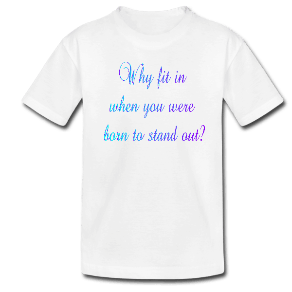 Why Fit In Unisex Kids Custom Graphics T-shirt