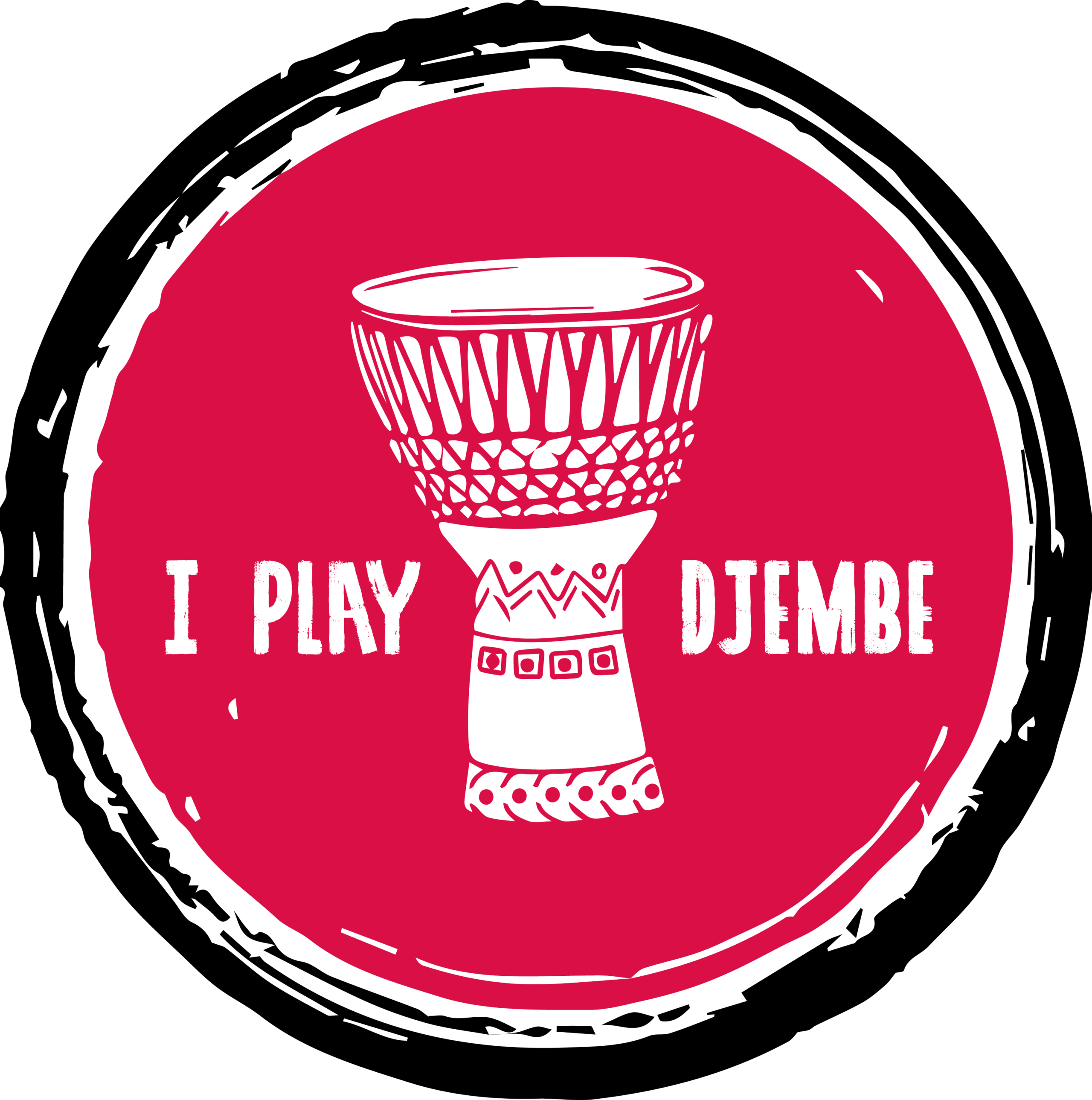 I PLAY DJEMBE CIRCLE PINK Teeprint