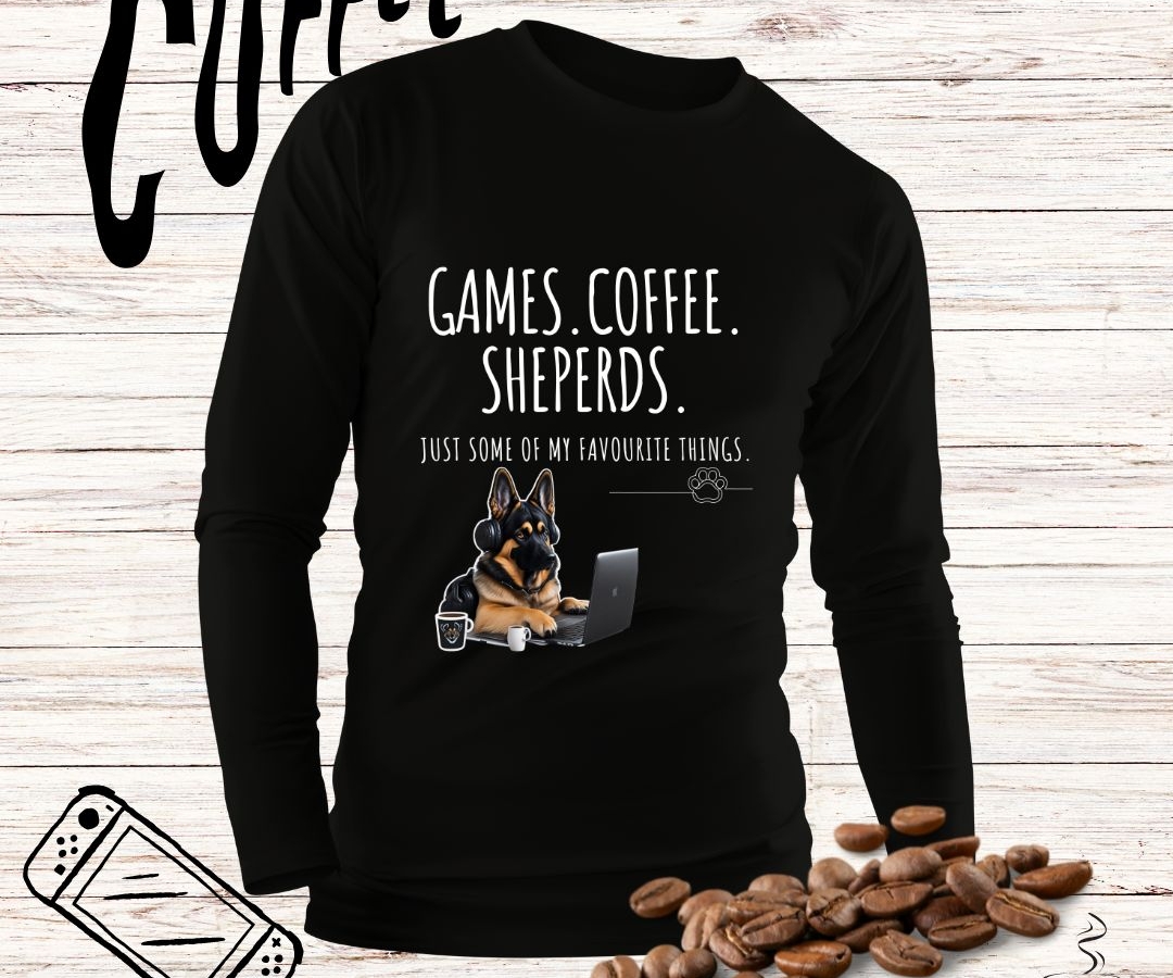 Coffee.Games.Sheperds Men and Woman Sweater