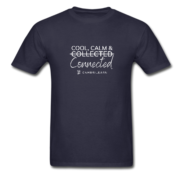 Cool Calm Connected Adult T-Shirts – Navy