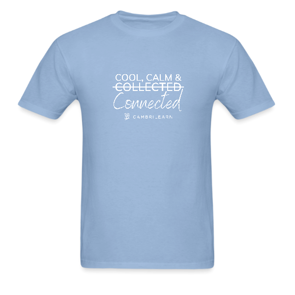Cool Calm Connected Adult T-Shirts – Powder Blue