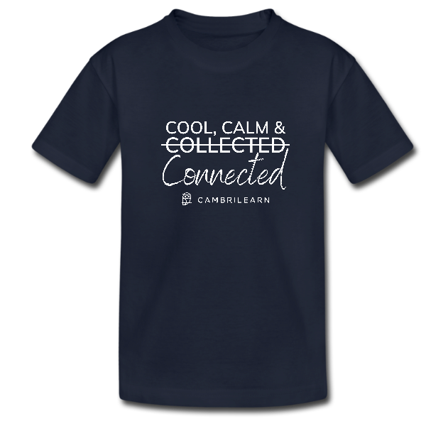 Cool Calm Connected Kids T-Shirts – Navy