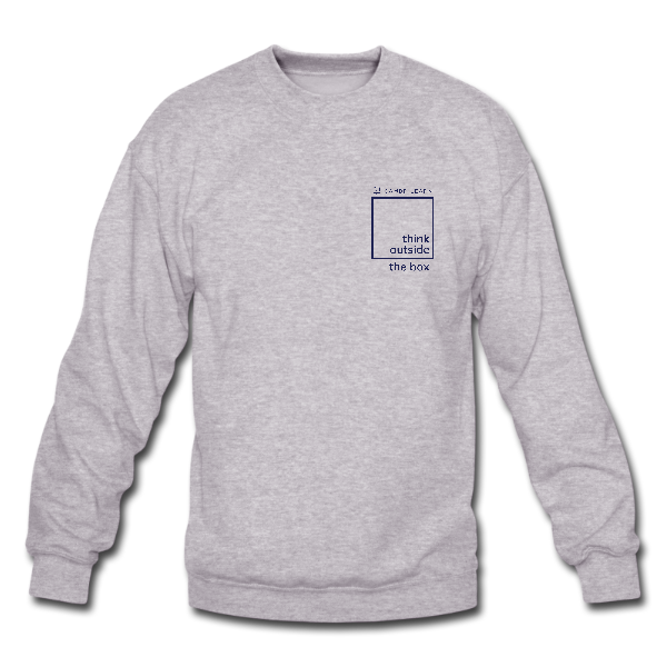Think Outside the Box Adult Sweater – Grey Melange