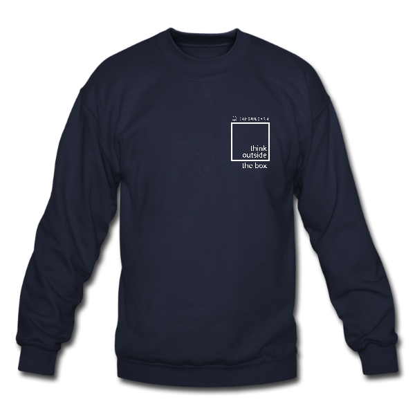 Think Outside the Box Adult Sweater – Navy