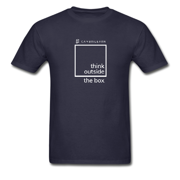 Think Outside the Box Adult T-Shirts – Navy