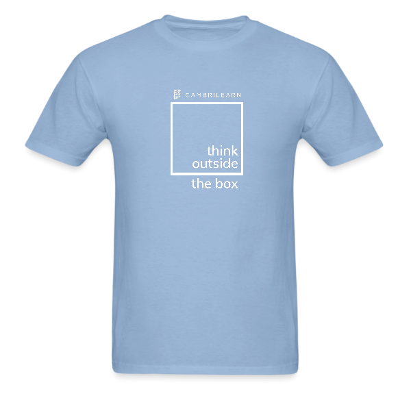 Think Outside the Box Adult T-Shirts – Powder Blue