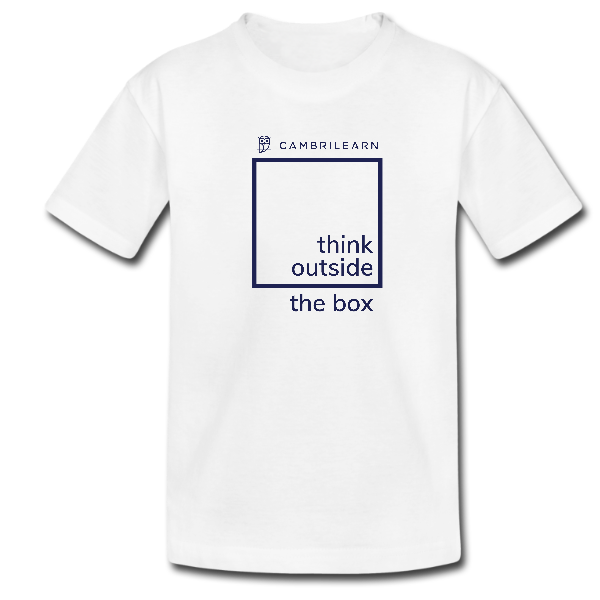 Think Outside the Box Kids T-Shirts – White