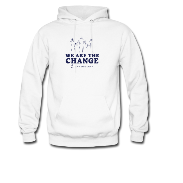 We Are the Change Adult Hoodie – White