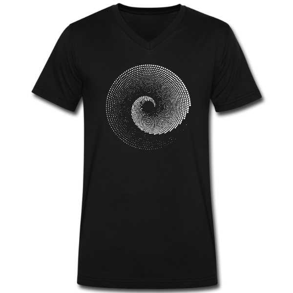 White 3D spiral on black background
