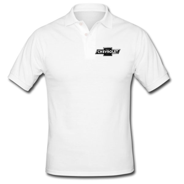 Chevrolet White Golf Shirt - Teeprint