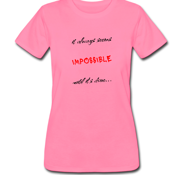 Ladies Black ‘IMPOSSIBLE’ T-shirt (2)