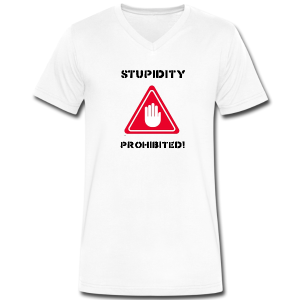 Men’s White ‘Stupidity’ T-shirt