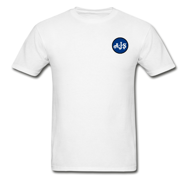 AJS Circular Logo White Tee Shirt