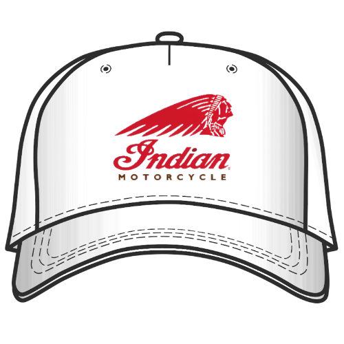 Indian Red Logo Motorcycle Cap